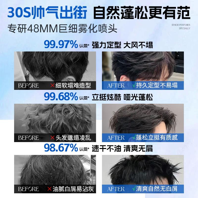 OHBT澳白定型喷雾男士造型干胶头发蓬松持久高颅神器清香发泥发蜡