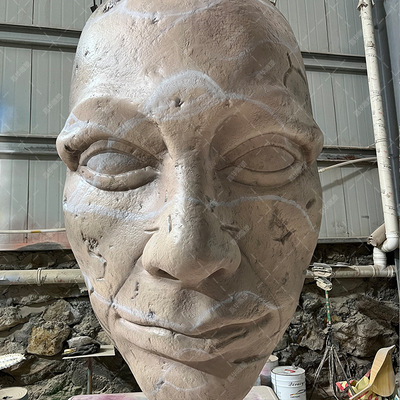 巨型人脸泡沫雕塑商场酒吧艺术馆面具装饰雕塑咖啡店IP人像墙雕塑