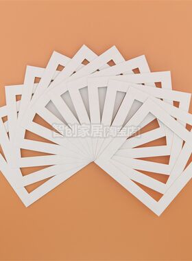 5寸6寸8寸10寸12寸14寸正方形卡纸白黑色相框内衬画框装裱照片垫