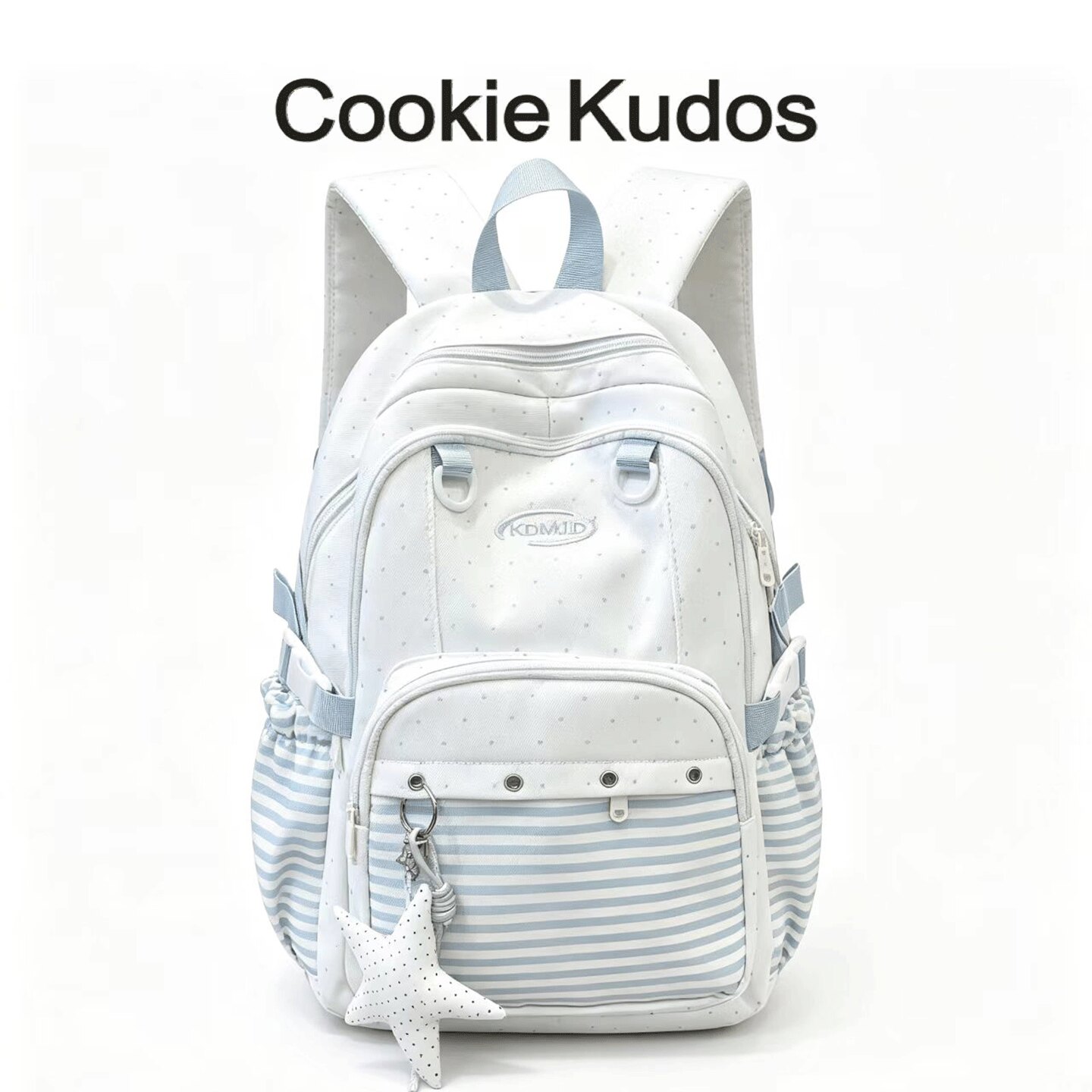 Cookie Kudos甜美风双肩背包女学生书包大容量条纹波点百搭背包