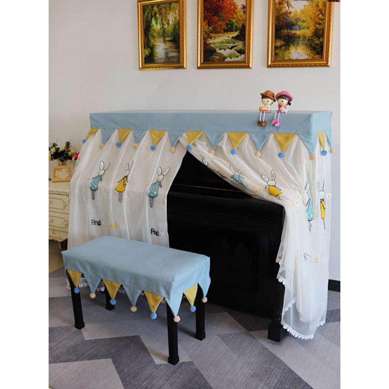 钢琴罩新款欧式大气全套凳罩布盖简约罩钢琴现代高档套防尘罩钢琴