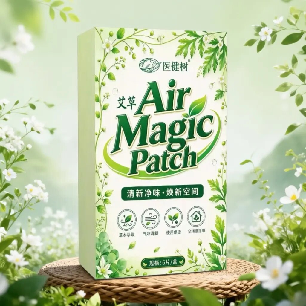 医健树艾草净味贴草本天然植物除螨贴空气净化贴床上衣柜祛螨包贴