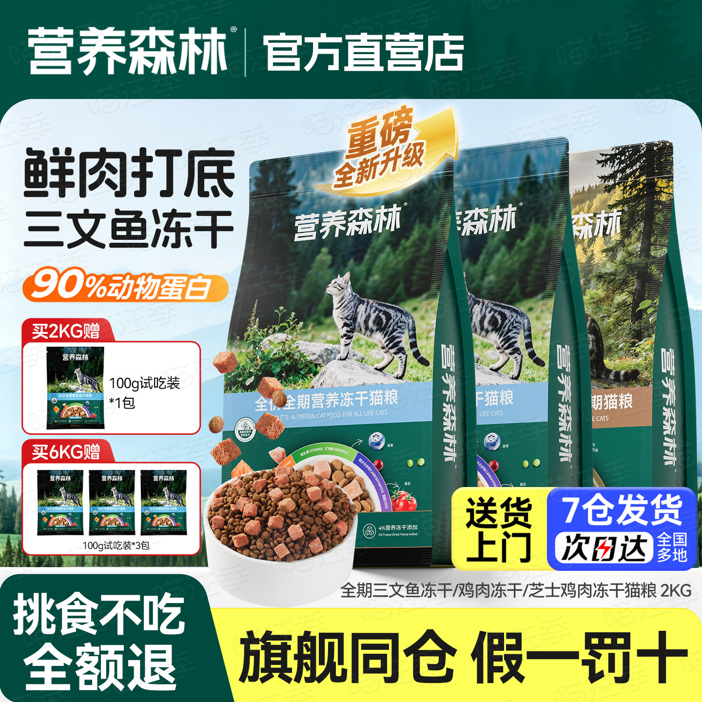营养森林猫粮升级添加三文鱼芝士图片