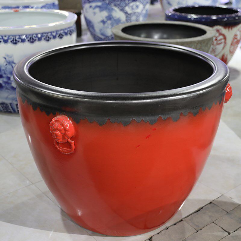 景德镇陶瓷锦鲤金鱼缸特大号庭院