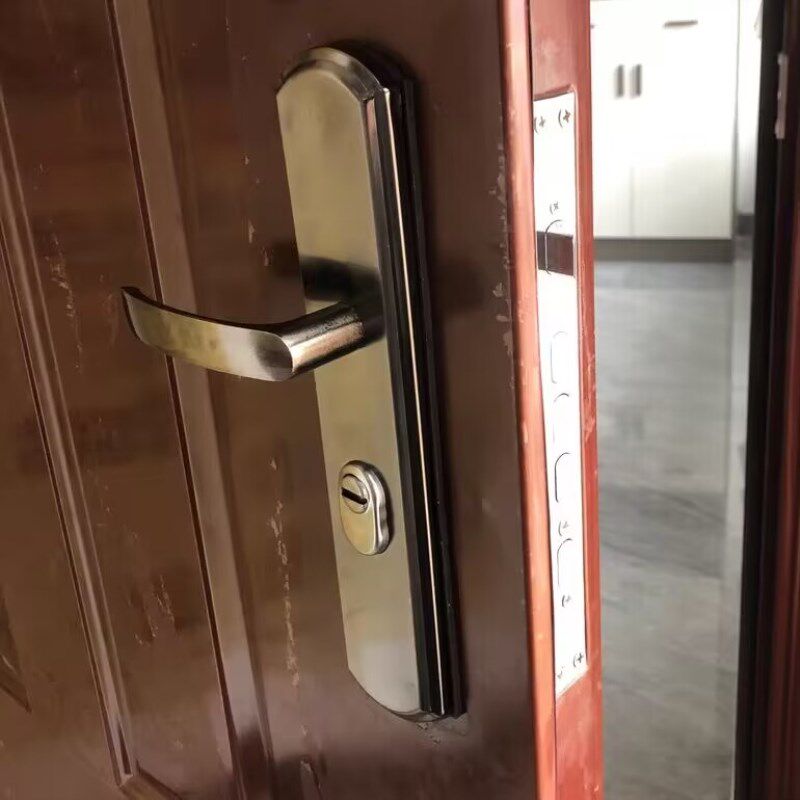 防盗门家用通用型门把手套装锁具上提反锁铁门木大门锁室内房门锁