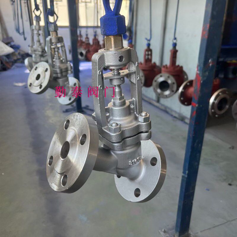 WJ45H-16C 铸钢德标Y型直流式角式波纹管截止阀高温蒸汽导热油截