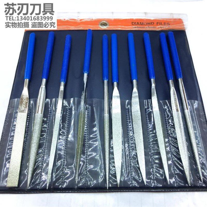 特级金刚锉刀金刚石套装平头圆三角搓刀合金什锦小钢锉金刚砂挫刀