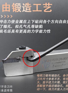斜规刀塔后置刀架专用左手圆弧端面槽刀MGHH425L 525L 80-160刀杆
