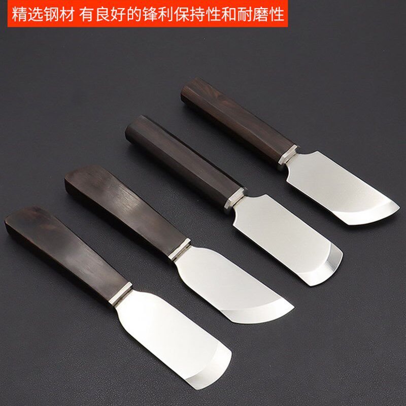 皮革削薄刀黑檀木手柄铬钢刀头植鞣革高档diy手工具起鼓打薄铲边
