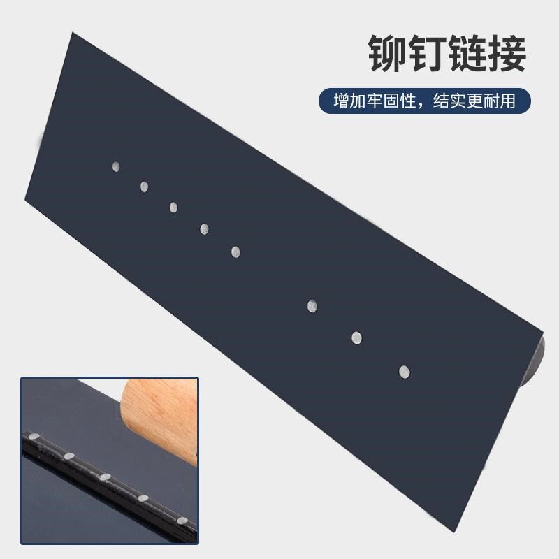 蓝钢抹泥刀油工批灰找平刮腻子收光刮刀加长抹子瓷砖地坪漆推镘刀 - 实物图