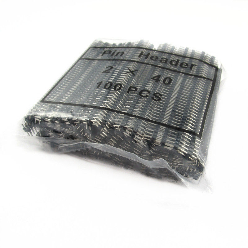 双排排针 间距 2.54MM 2*40P 普通双排插针 双排针 1包100个
