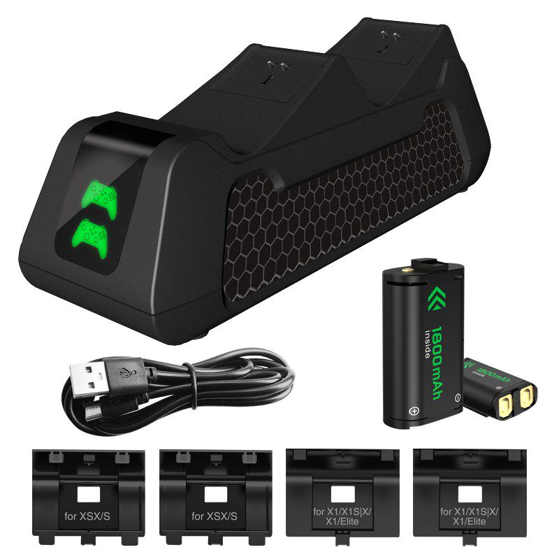 Xbox Series X/S/精英手柄电池座充套装 ONE S无线手柄电池包后盖
