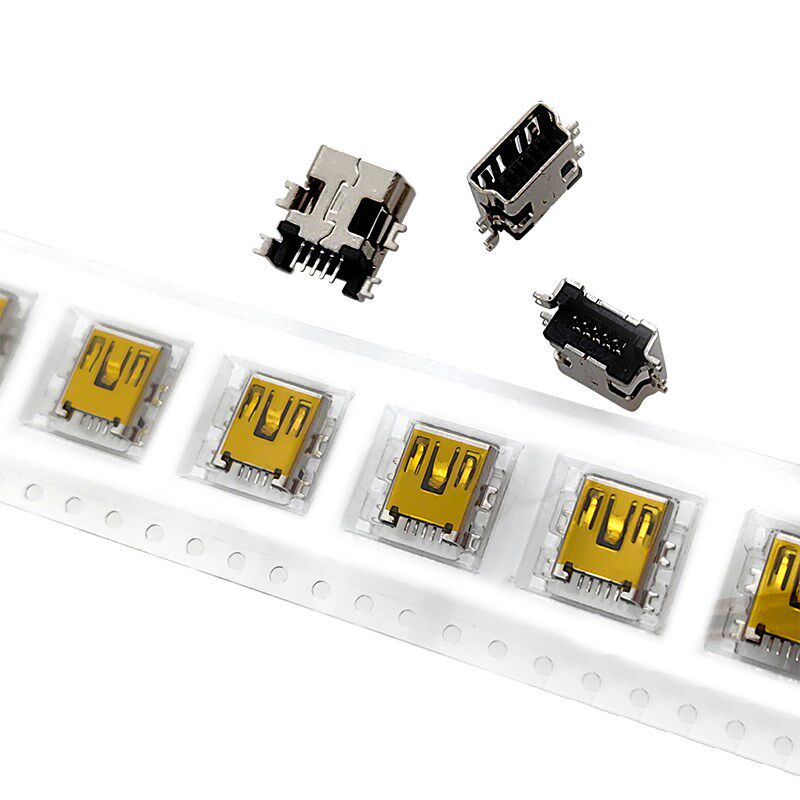 MINI usb接口 T型迷你插座梯形口母头mini5P母座插口沉板1.7导航
