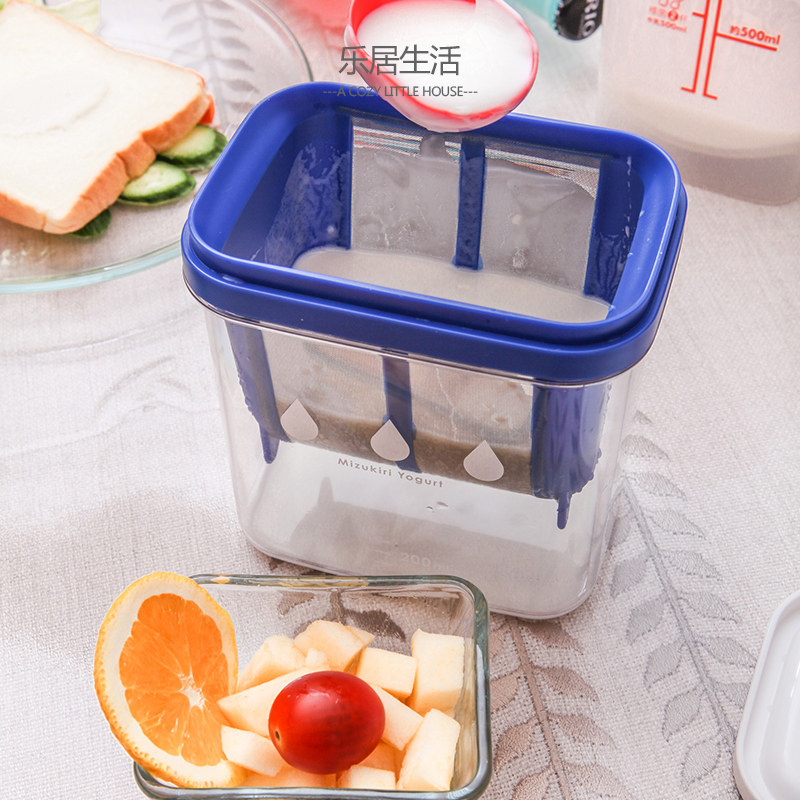 日本进口酸奶过滤器老酸奶制作盒里海希腊酸奶发酵盒水分沥干漏网