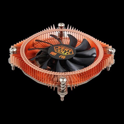 一体机NAS ITX 台式电脑CPU下压式 超薄1U纯铜热管静音散热器风扇