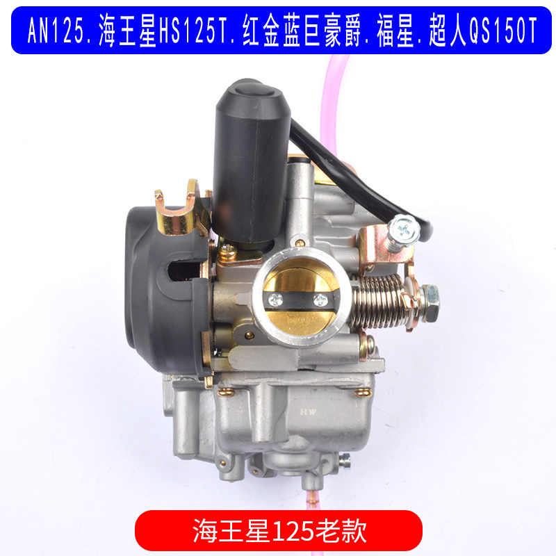 适用于豪爵铃木海王星HS125TAN125红金蓝巨福星超人QS150T化油器