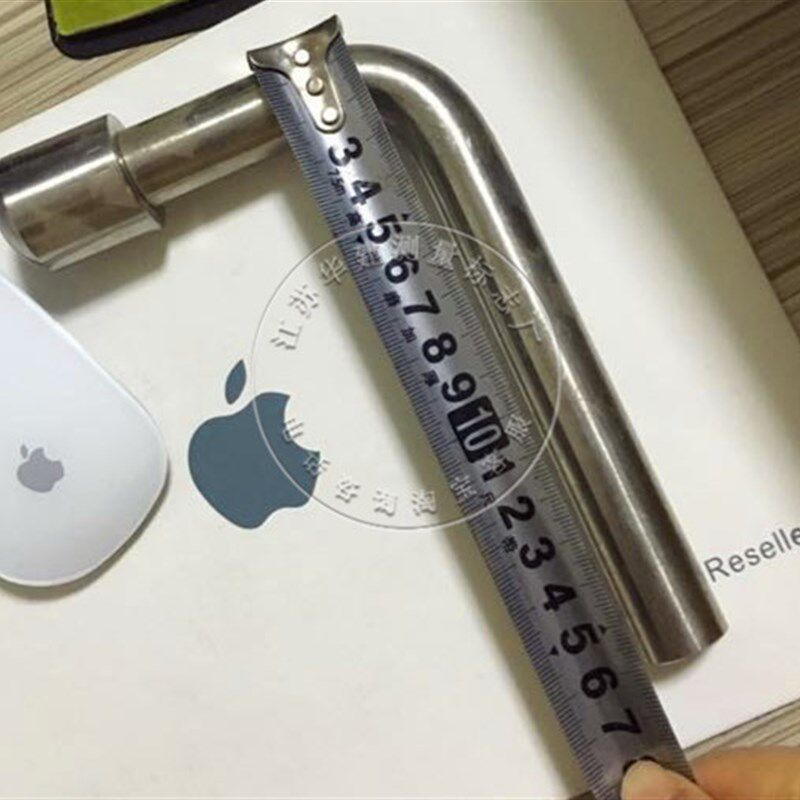 不锈钢L型测量控制沉降观测水准点标志弯头带U型保护环+标牌