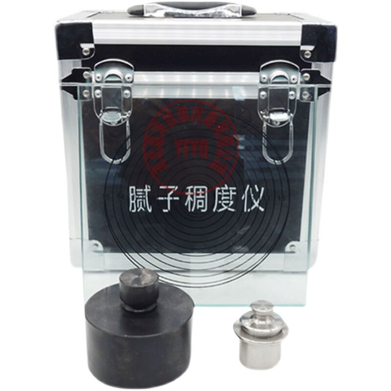 厚漆腻子稠度测定仪QCT唧筒塞玻璃板厚浆漆稠度计稠度仪检测涂料 - 实物图