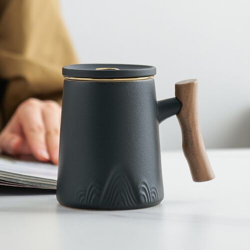 陶瓷茶杯茶水分离喝水杯男士泡茶杯子女士个人专用办公室茶具定制