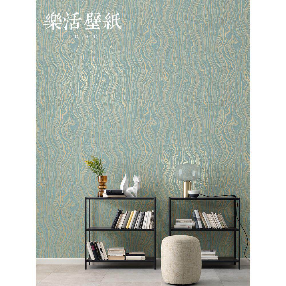 北欧浅绿5色鎏金水波纹墙纸高室级感客498厅卧电视景墙壁纸202背