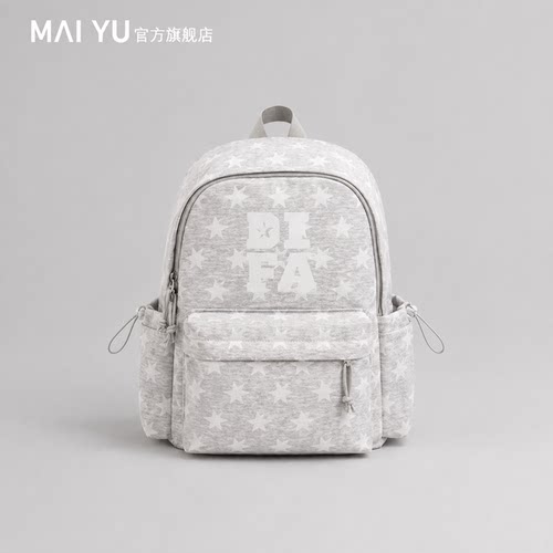 MY日系软妹灰色星星书包女轻便旅游学生通勤小背包大容量电脑背包