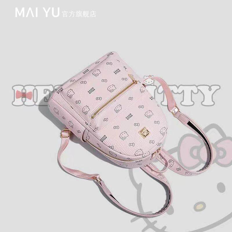 MY小型双肩包女高级感小众小背包大学生通勤书包百搭高级双肩包