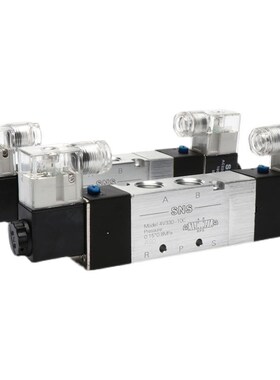 SNS神驰气动电磁阀4v230-08C/P/E换向控制阀330-10 DC24V AC220V