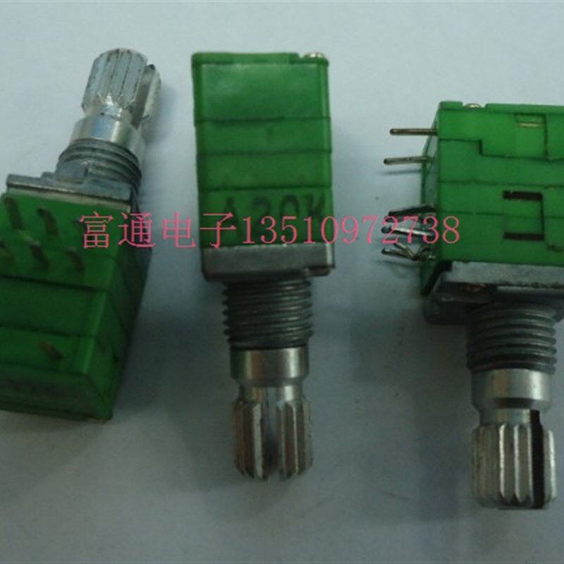 进口台湾艾华ALPHA精密双联R09带开关电位器10K-15F,17F