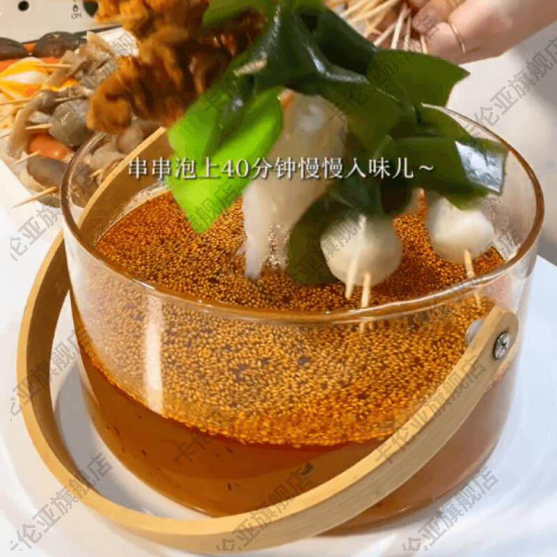 钵钵鸡专用盆网红摆摊商用工具透明深桶调料碗展示盘冷锅串串容器图片