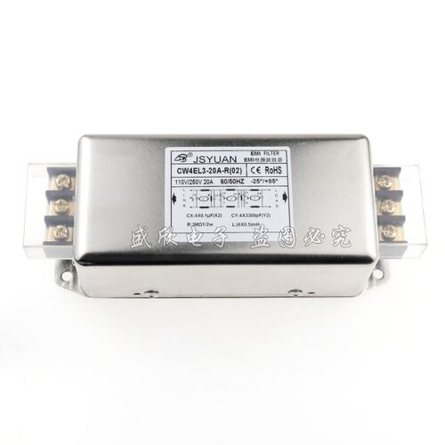 CW4EL3-20A-R 端子台10A30A 单相交流220V三级强性能电源滤波器