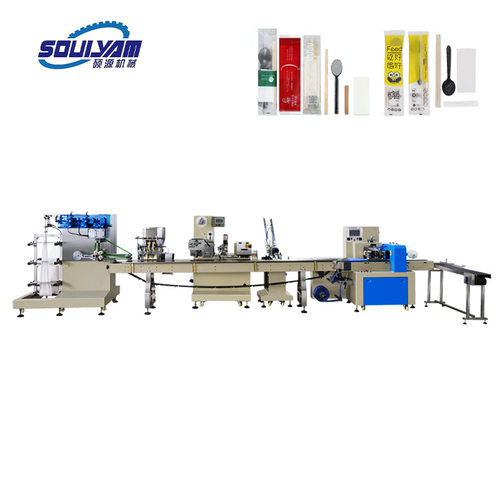 Knife, Fork, Spoon and Tissue Packing Machine