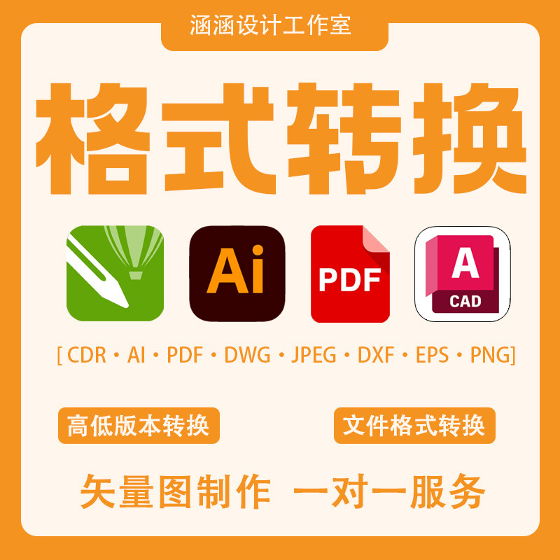 文件格式转换CDR/AI/PD2D/3D绘图