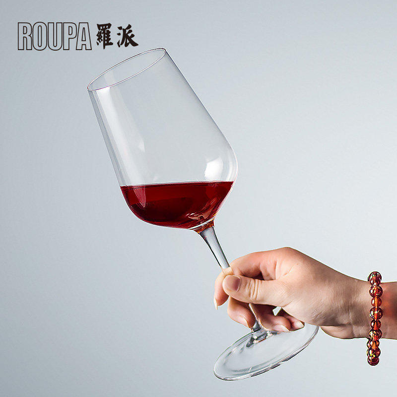 罗派红酒杯套装家用大欧式杯高脚杯葡萄酒创意号一对水晶玻璃杯子