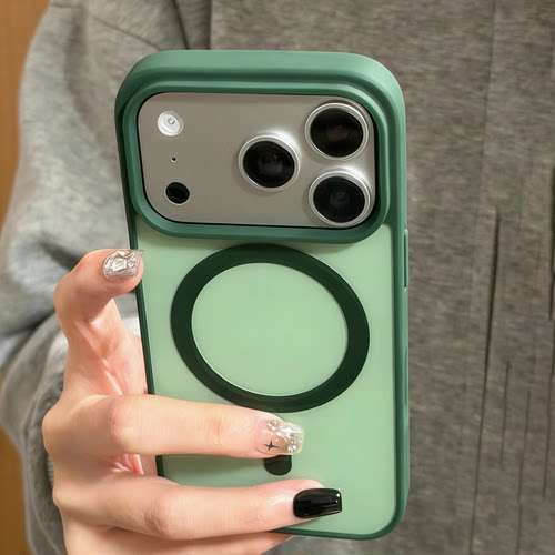 小清新撞色MagSafe磁吸iPhone壳