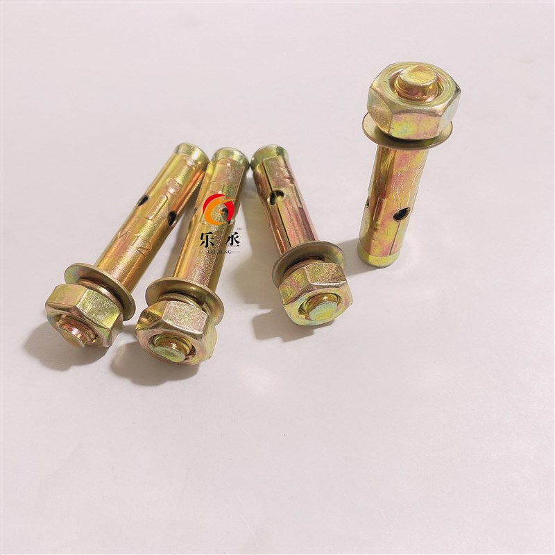 整箱国标彩锌膨胀螺丝小头拉爆带孔膨胀爆炸螺丝镀锌膨胀丝m6-m12