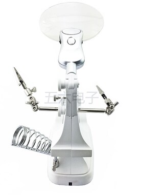 带led灯高亮台式雕刻微雕焊接修理放大镜360度插usb可转动工作台