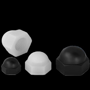 尼龙盖母盖型螺帽盖形罗母圆头罗帽球形装饰螺母M3-M20塑料盖帽