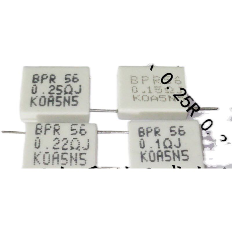 BPR56无感水泥电阻 5W 0.1R 0.15R 0.22R 0.25R 0.33R 欧 立式
