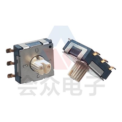 旋转拨码开关4档 RTS-4RM-G3 旋转编码4档数字波段开关贴片