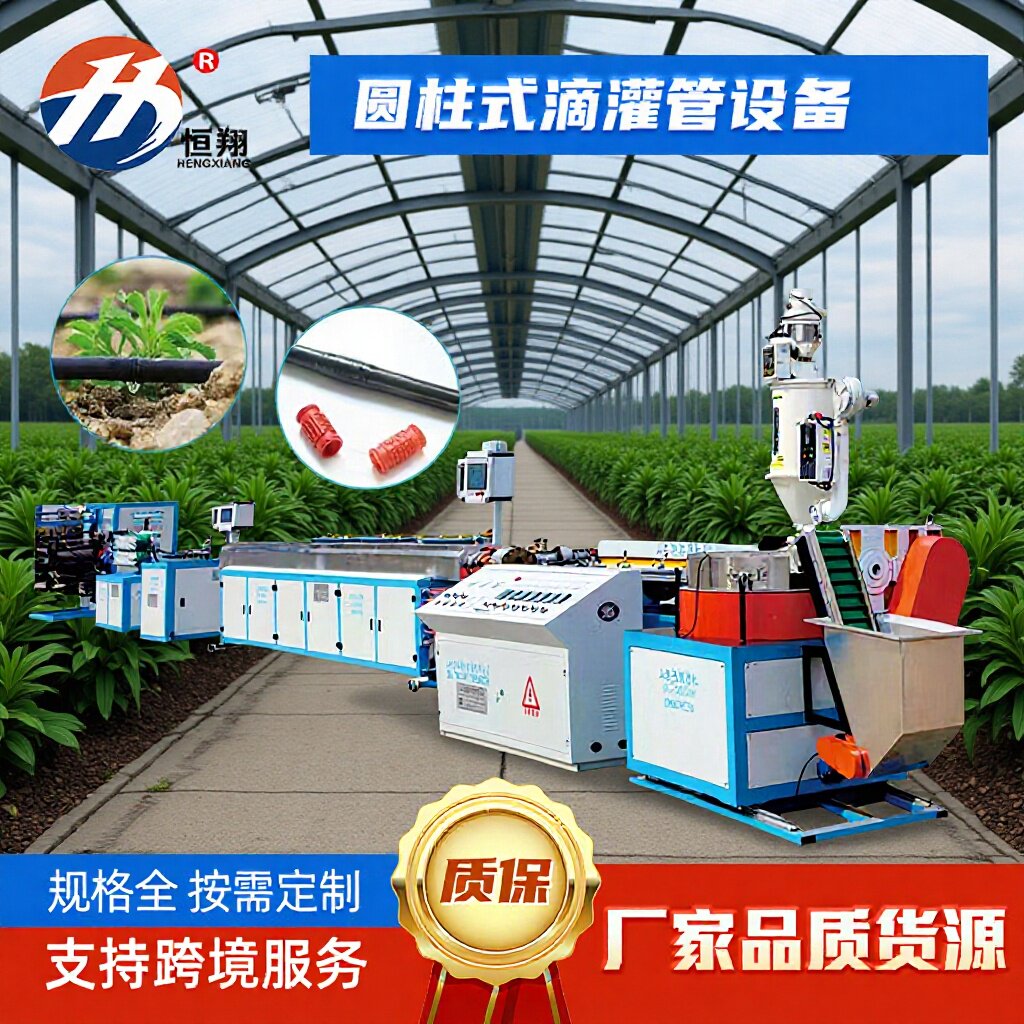 供应圆柱式滴灌管设备自动化內镶式圆柱滴灌管生产线滴灌管设备线