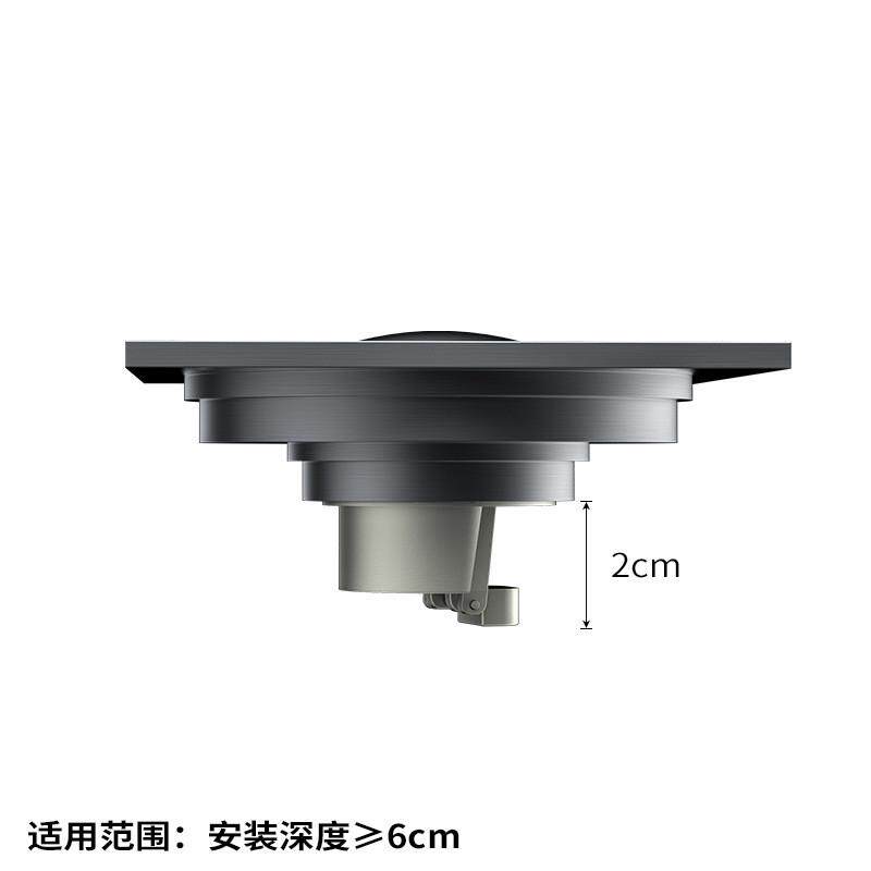 喜已达40超薄通用阳台铜两用厕所地漏防反拉丝卫生间防臭水味防反