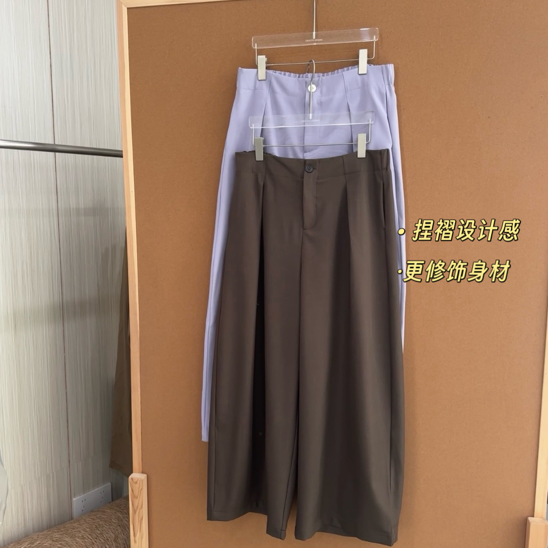 CT369#【自由之丘】高品质后松紧腰显瘦西装裤