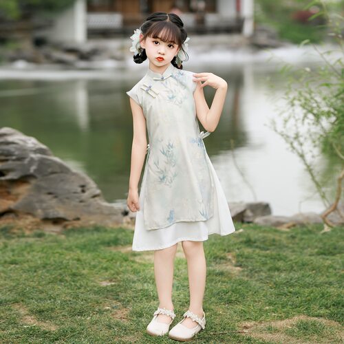 2026新款儿童旗袍夏女童演出奥黛款新中式国风古韵日常可穿高品质