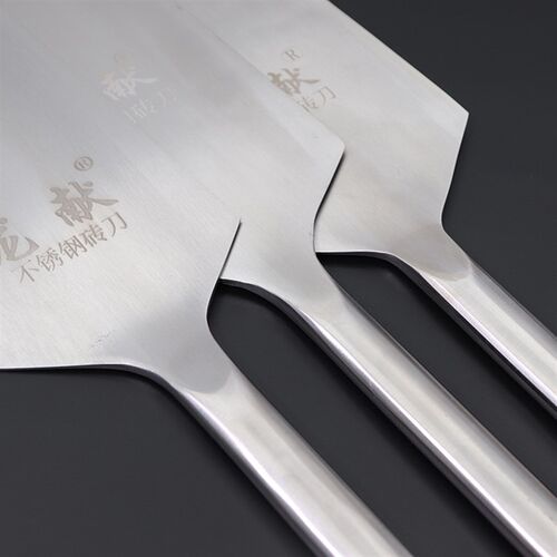不锈钢轻薄款砌刀泥工砖刀手动瓦刀建筑砍砖刀双面砌墙刀龙水产地
