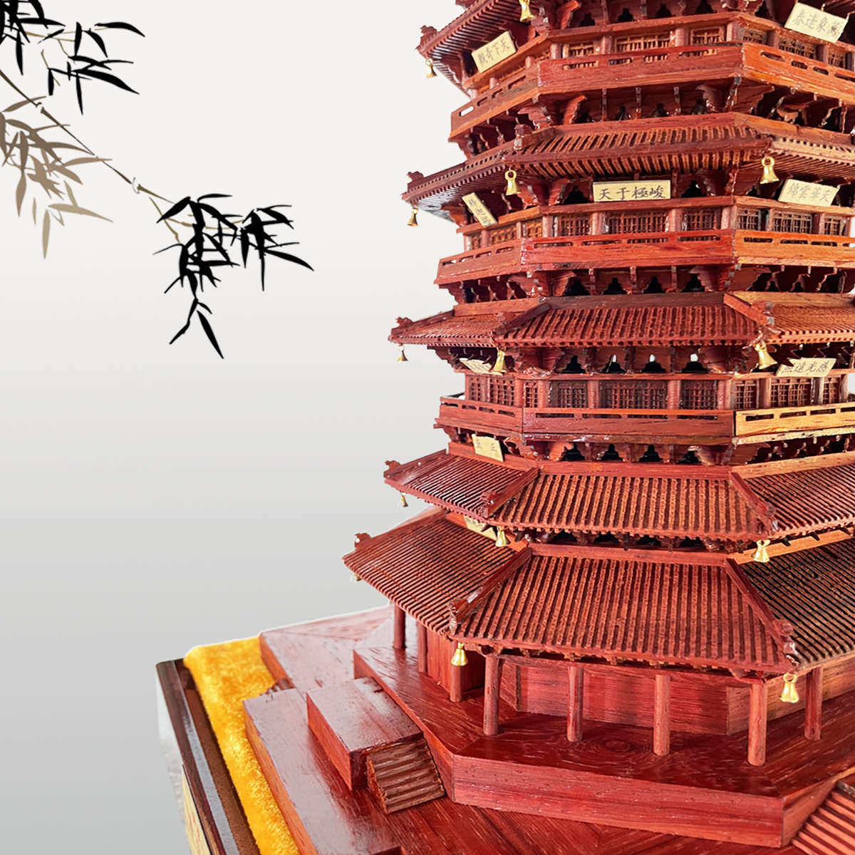 家装摆件民间特色工艺品新款黑(工艺品)神话悟空模型木塔应县