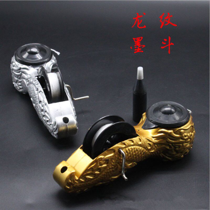 阡齐木工专用墨斗免邮 自动划线器 弹线墨线手动工具粉斗棉线墨斗