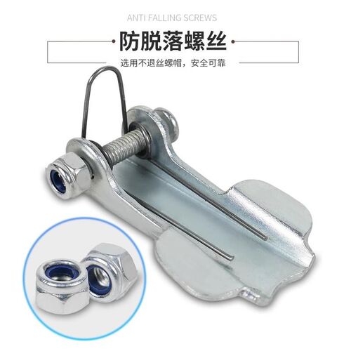 货柜环眼吊钩保险卡防脱弹簧卡扣安全舌片带耳朵安全装置国标加厚