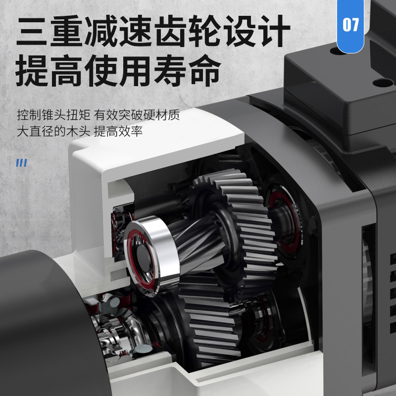 劈柴机钻头家用劈材神器全自动破柴机电动分裂锥器农村砍木头高效