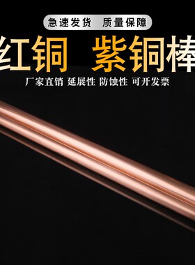 t2 紫铜棒 红铜棒圆棒实心纯铜棒电极铜棒模具放电圆柱敲击工具