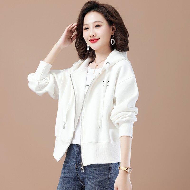 秋冬新款连帽开衫外套女韩版长袖短款运动休闲棒球服小个子潮上衣